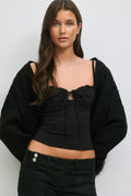 14+ lace corset top - Noir