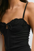 14+ lace corset top - Noir