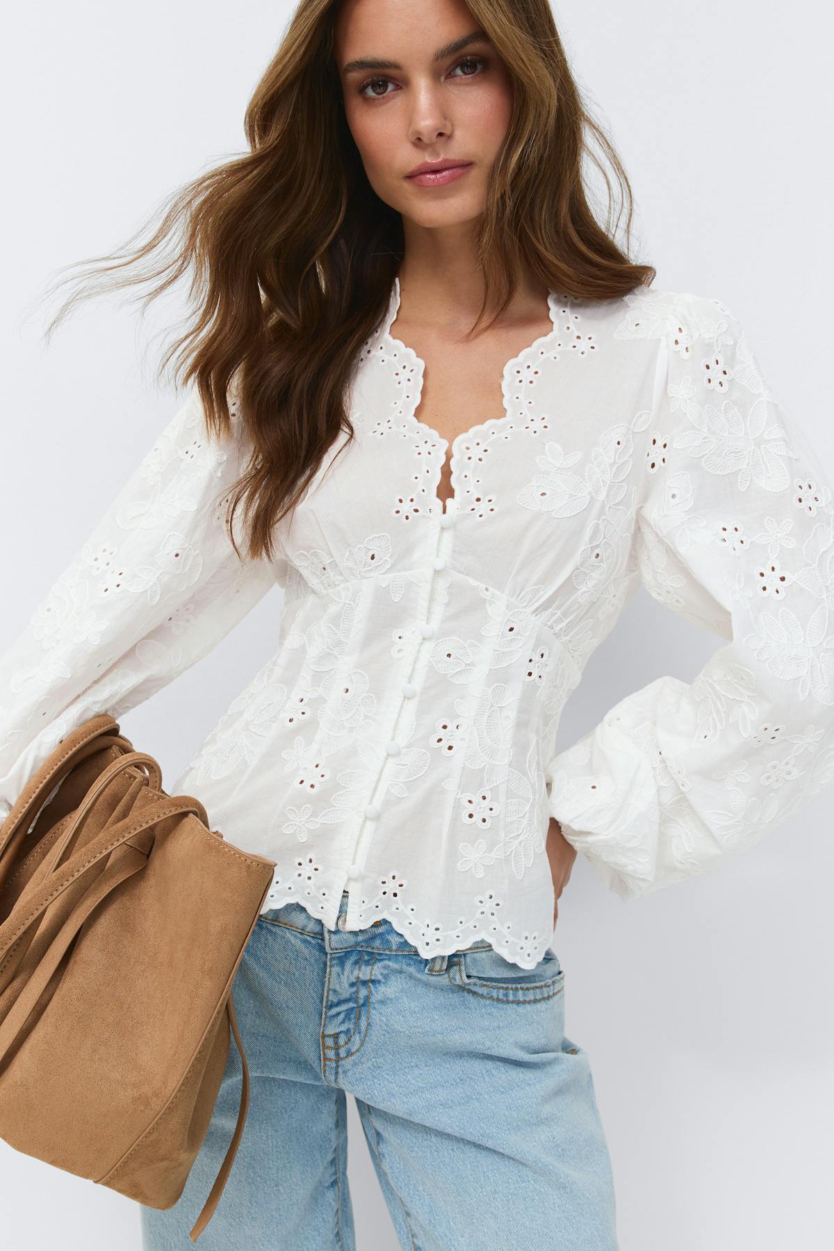 Balloon sleeve blouse - Blanc