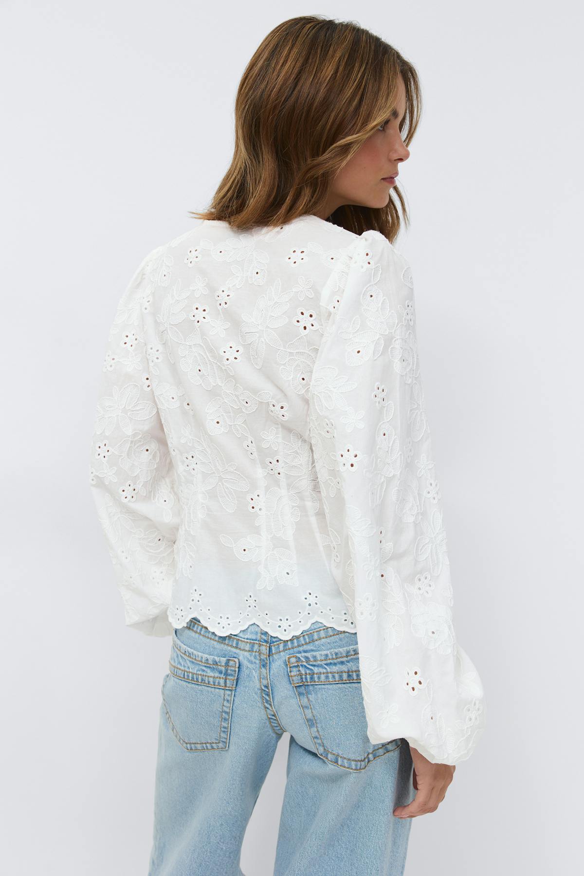 Balloon sleeve blouse - Blanc