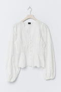 Balloon sleeve blouse - Blanc
