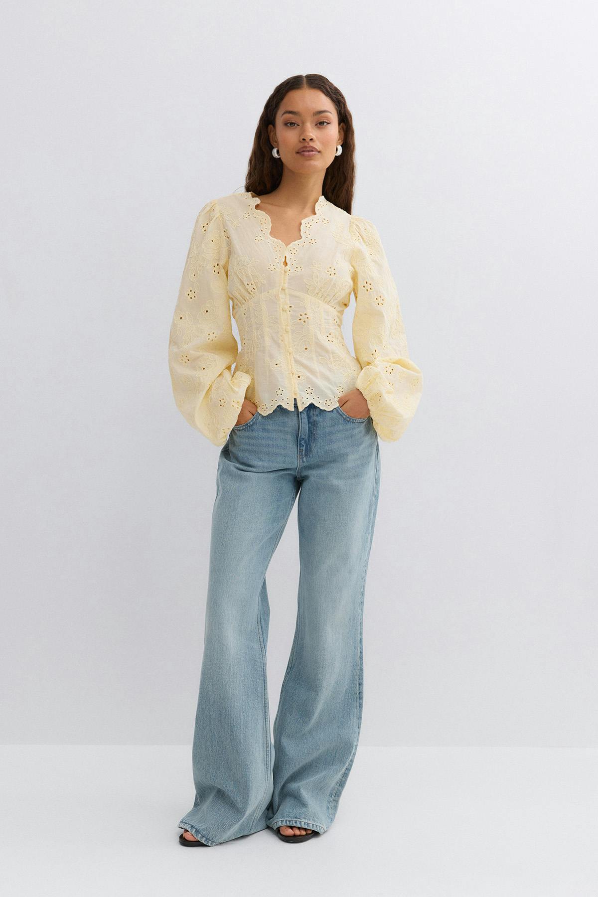 Balloon sleeve blouse - Jaune