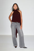 Halterneck tunic top - Bordeaux