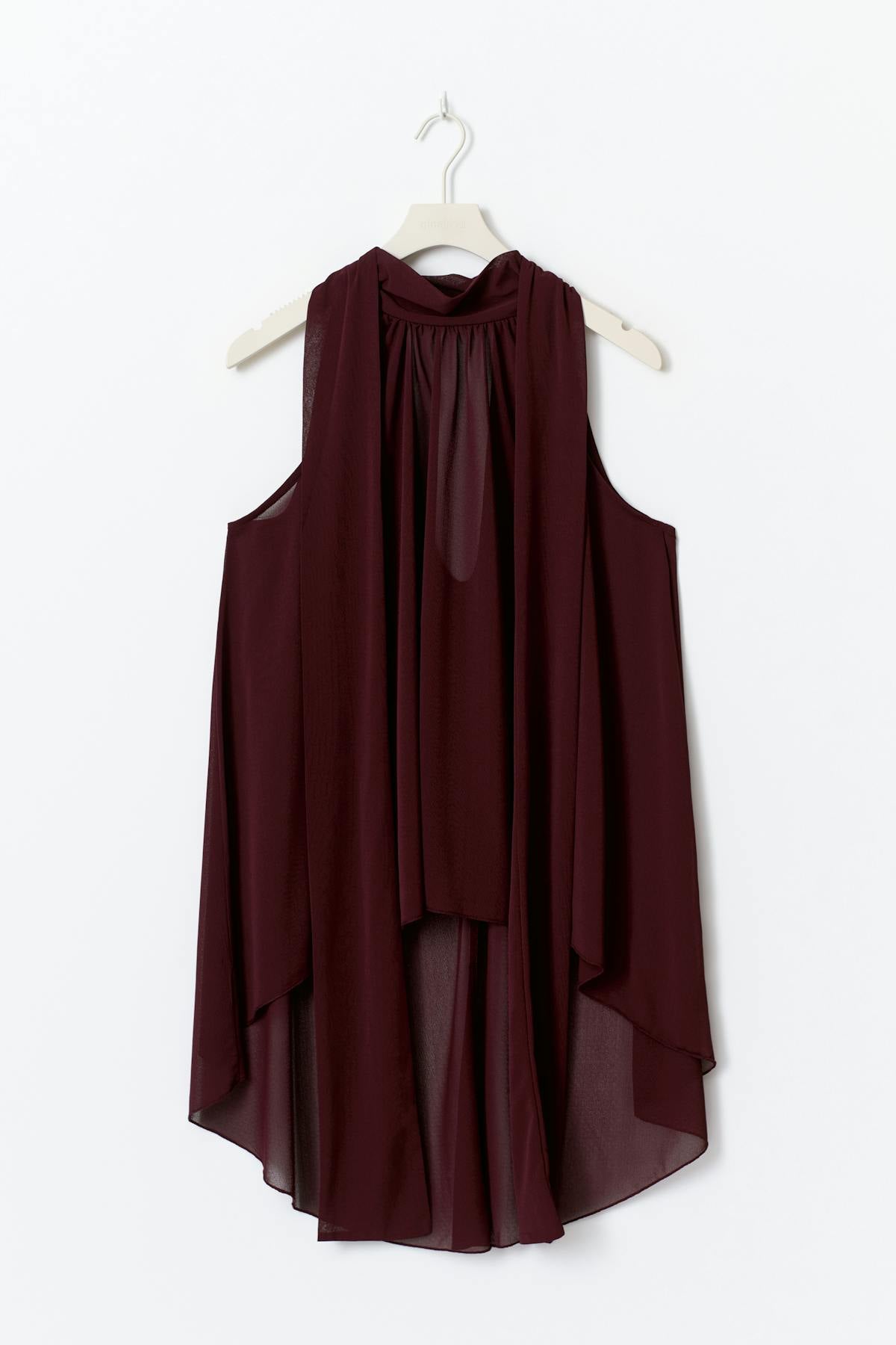 Halterneck tunic top - Bordeaux