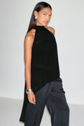 Halterneck tunic top - Noir