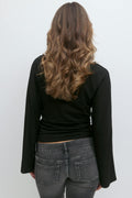 14+ fitted long sleeve top - Noir