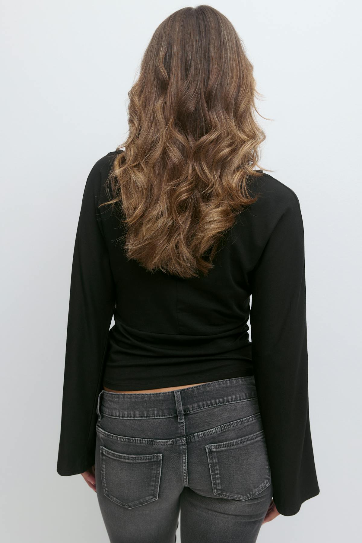 14+ fitted long sleeve top - Noir
