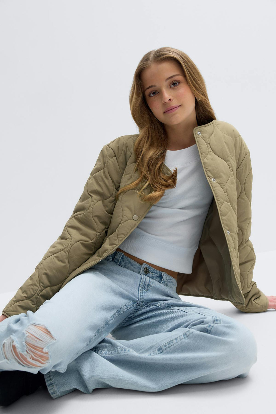 Y quilted jacket - Vert