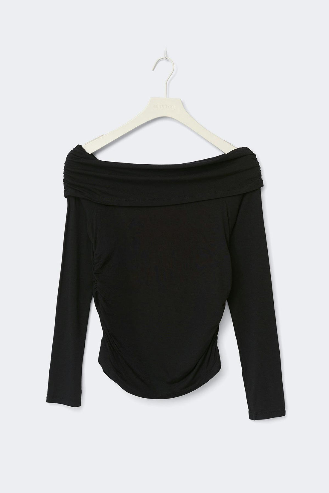Y ruched off shoulder top - Noir