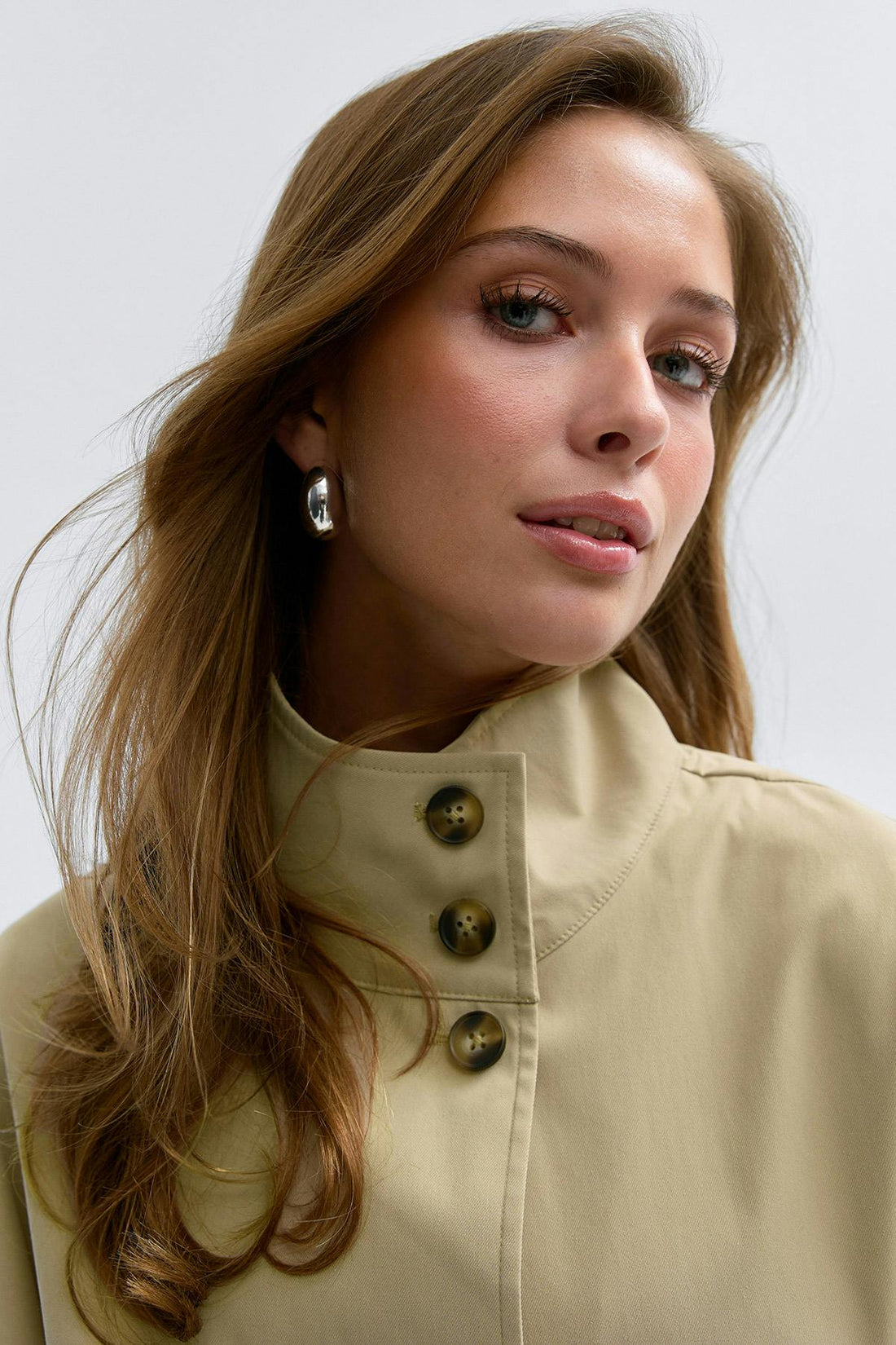 14+ belted trench cape - Beige