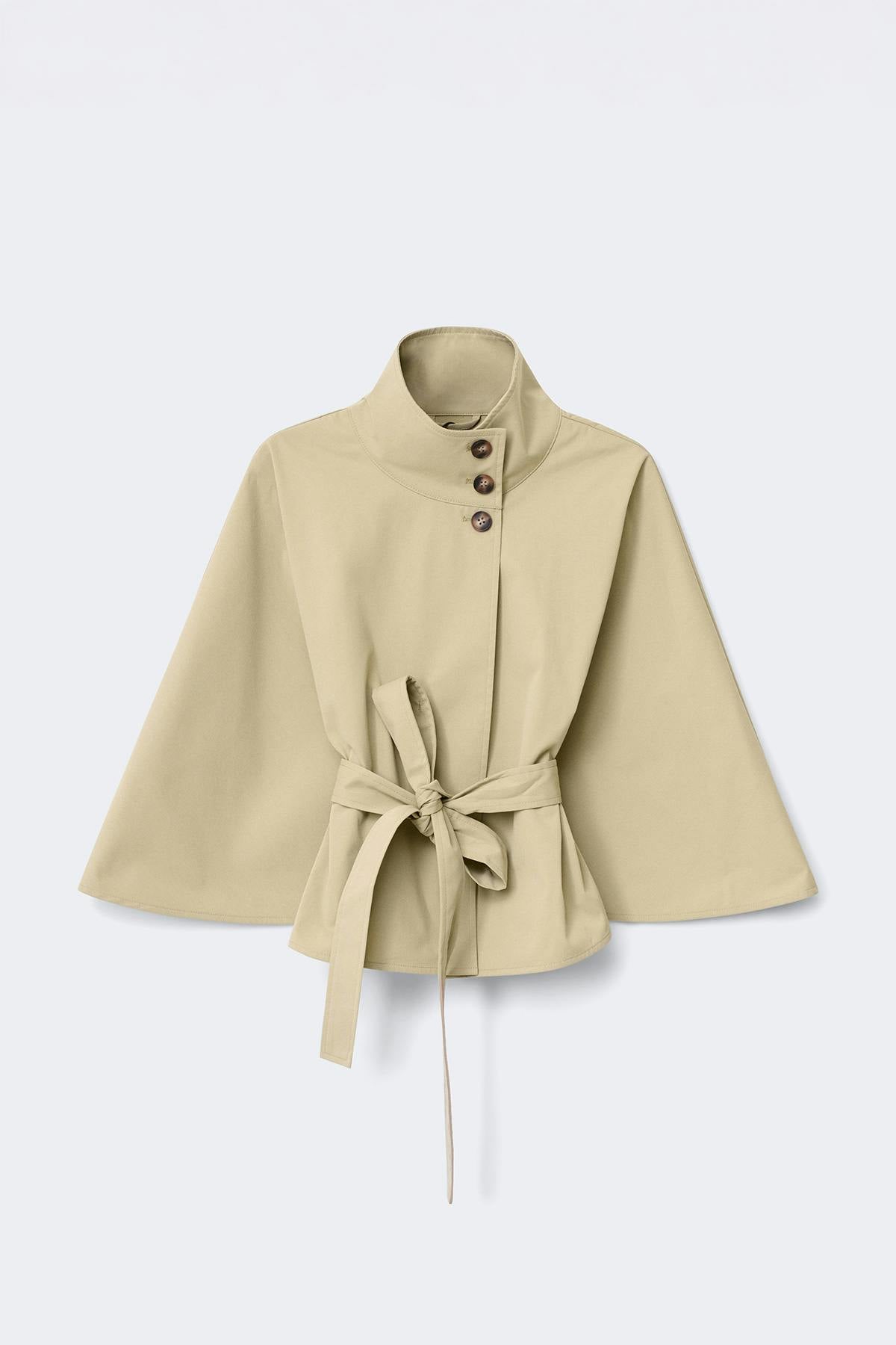 14+ belted trench cape - Vert