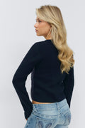 14+ padded rib jacket - Bleu marine