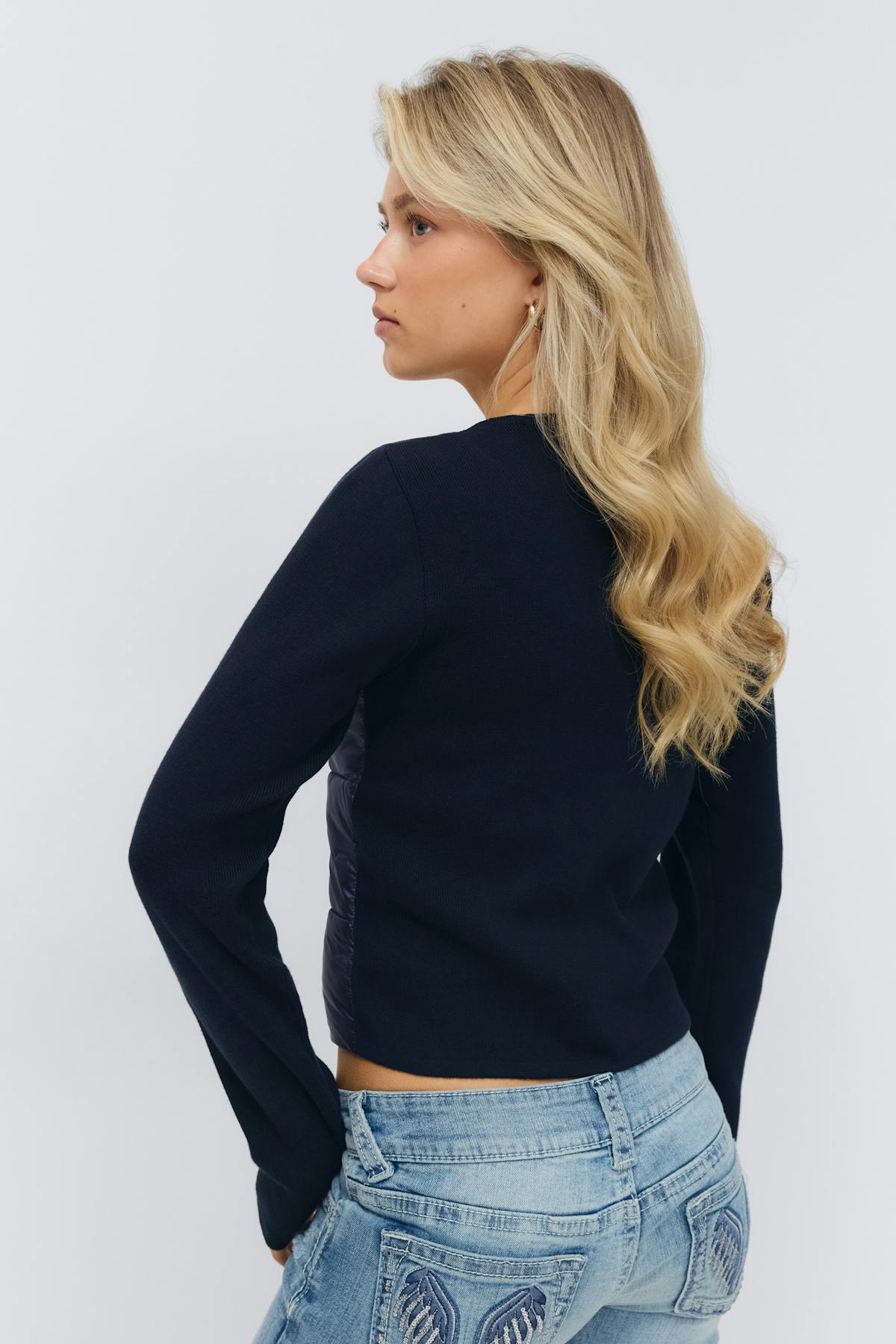 14+ padded rib jacket - Bleu marine