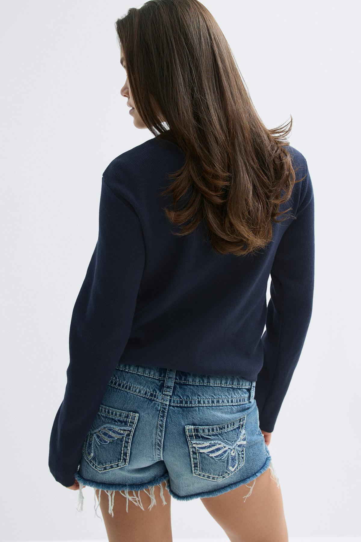 Y padded rib jacket - Bleu marine