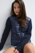Y padded rib jacket - Bleu marine