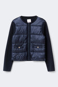 Y padded rib jacket - Bleu marine