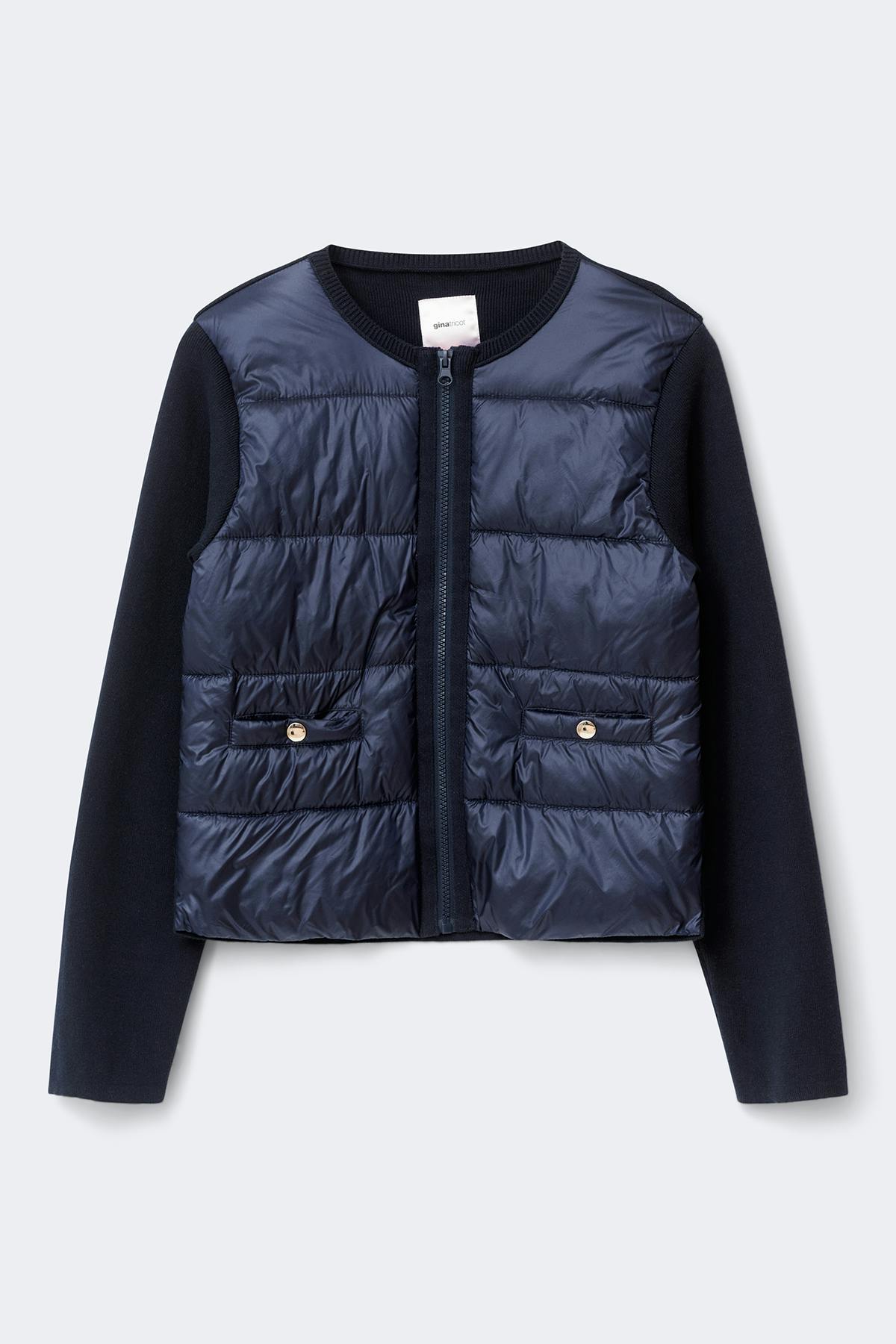 Y padded rib jacket - Bleu marine