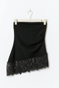 Lace tube top - Noir