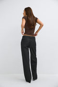 Wrap wide jeans - Rinse