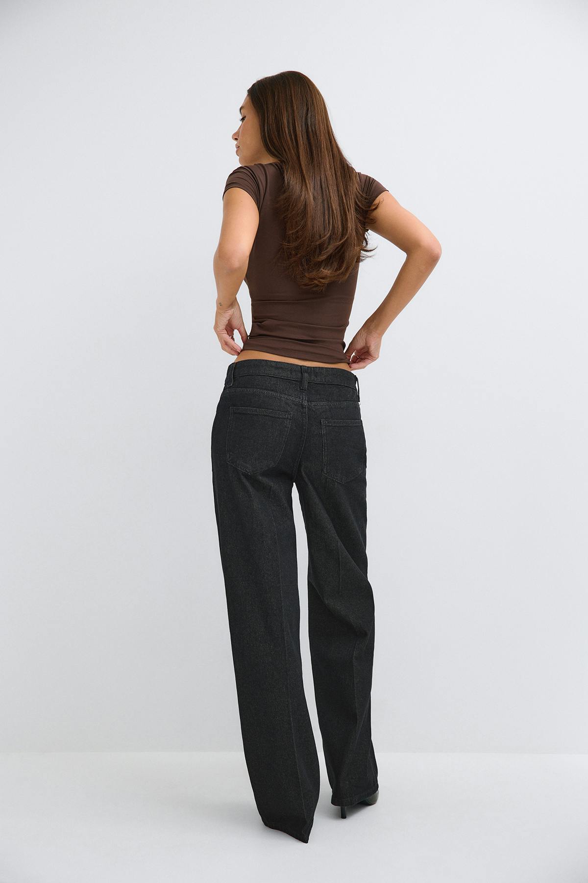 Wrap wide jeans - Rinse