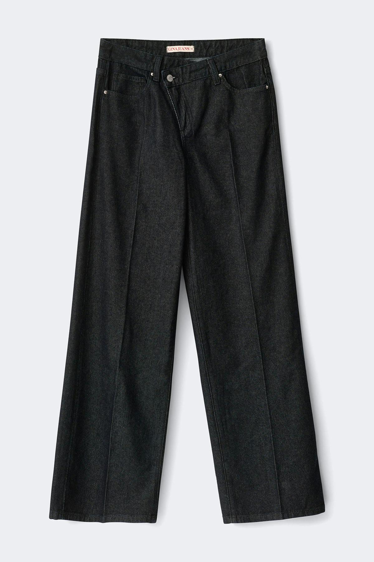 Wrap wide jeans - Rinse