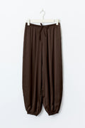 Satin balloon trousers - Chocolate plum