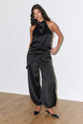 Satin balloon trousers - Noir