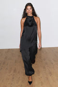 Satin balloon trousers - Noir