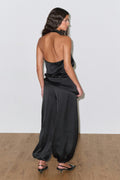 Satin balloon trousers - Noir