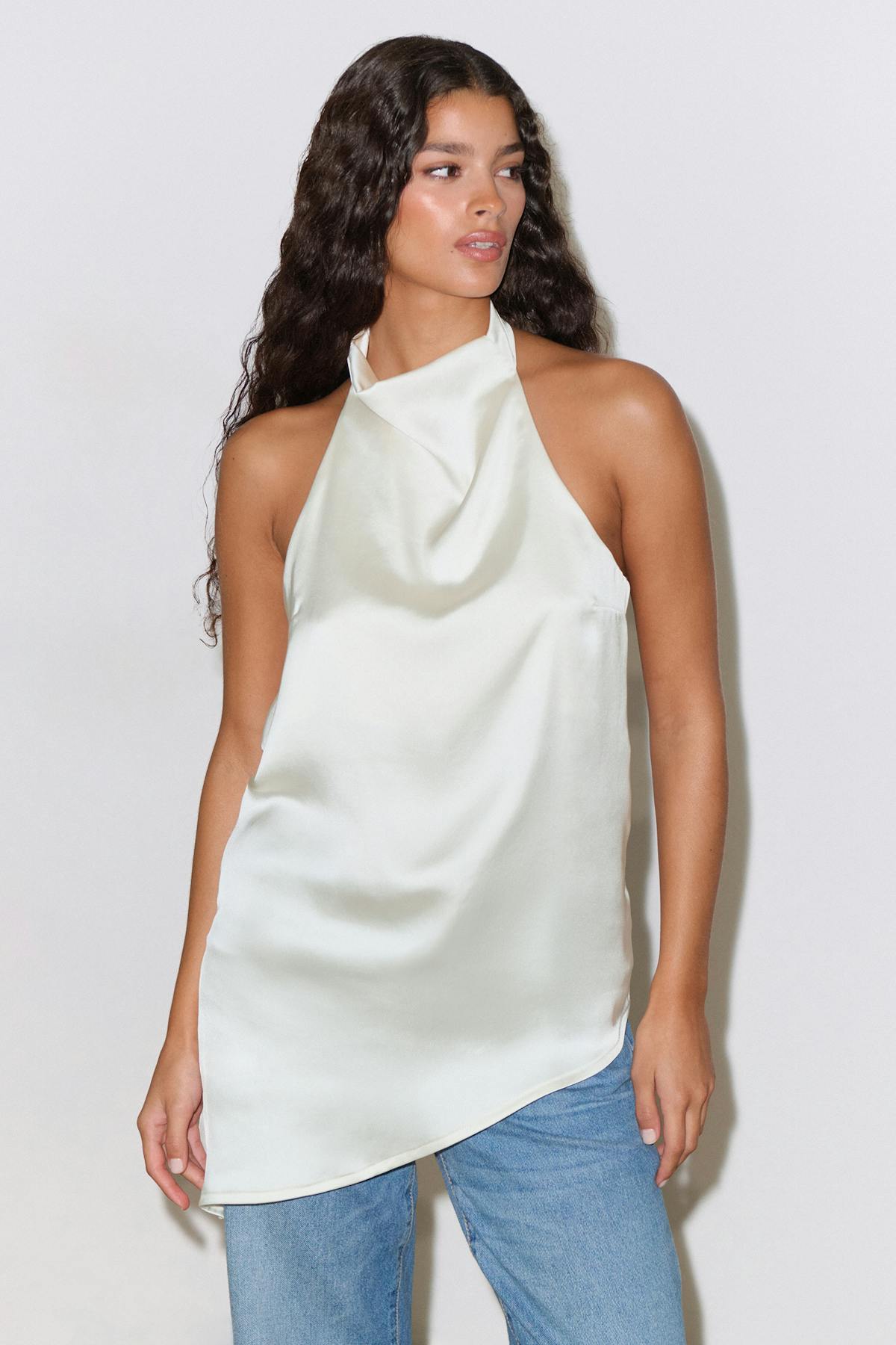 Halterneck tunic top - Bordeaux