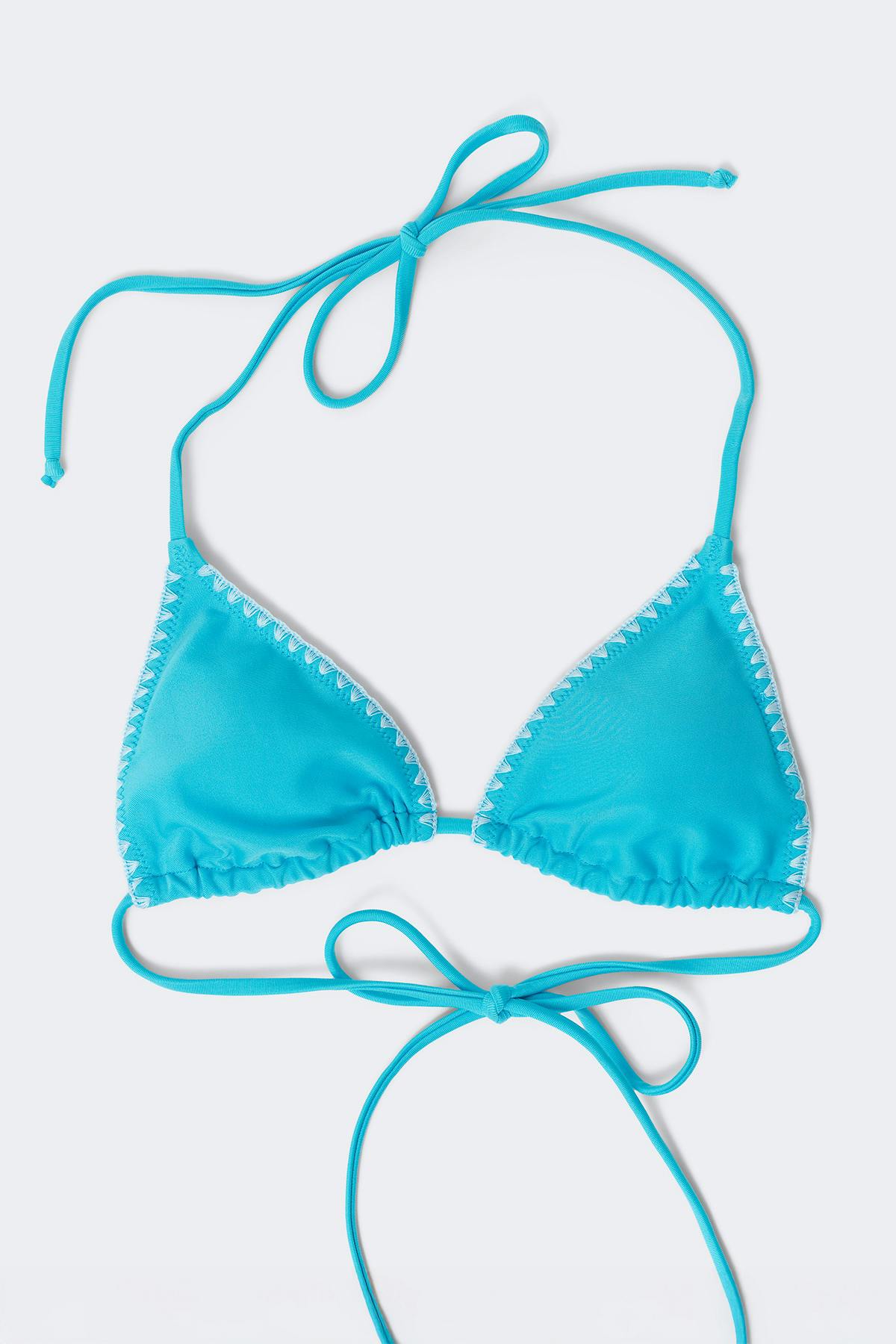 14+ azul triangle bikini top - Bleu