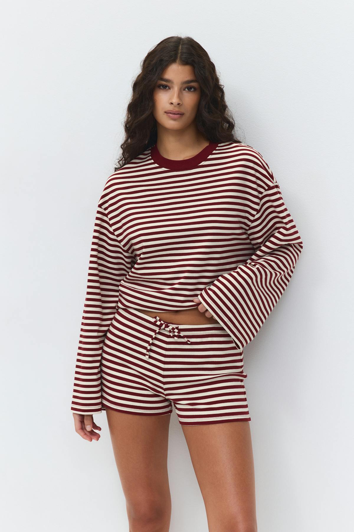 Drawstring shorts - Pomegranate