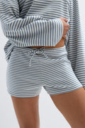 Drawstring shorts - Orchid stripe