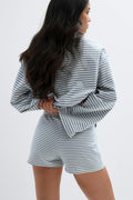 Drawstring shorts - Orchid stripe