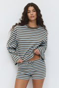 Drawstring shorts - Falcon stripe