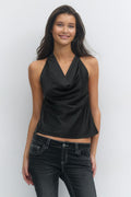 14+ halterneck top - Noir