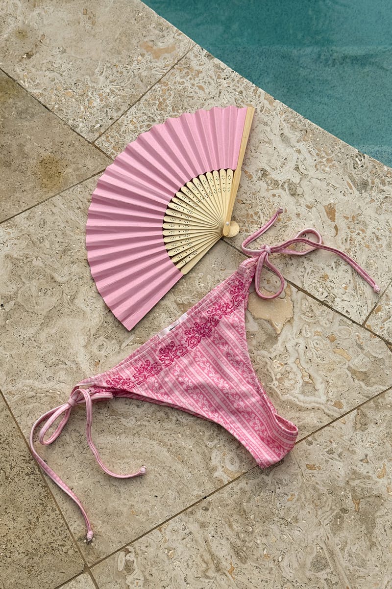14+ paloma cheeky bikini bottom - Pink bahama blizz