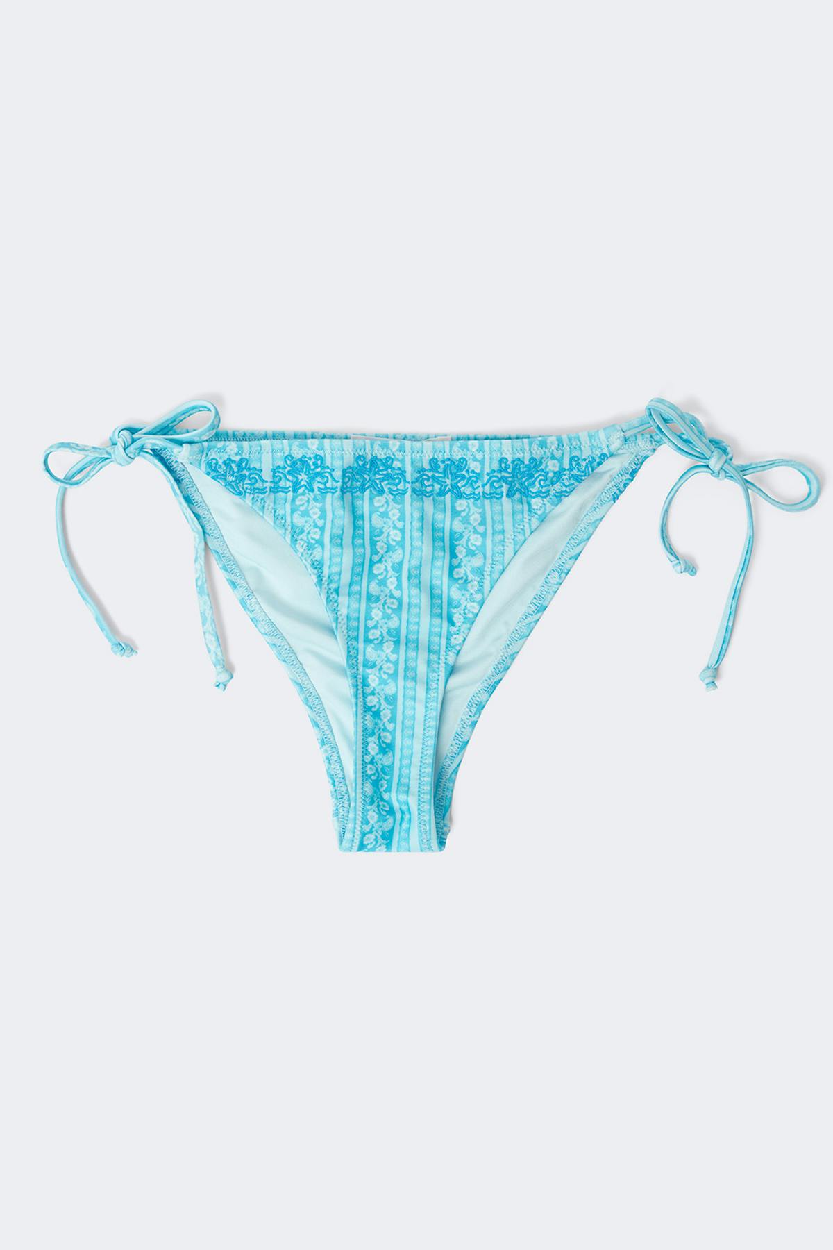 14+ paloma cheeky bikini bottom - Blue belize