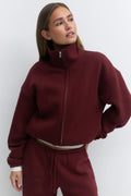 Soft sport zip sweater - Seal brown