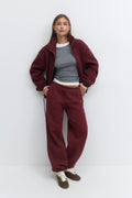 Soft sport zip sweater - Bordeaux