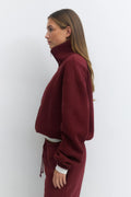 Soft sport zip sweater - Bordeaux