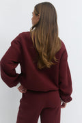 Soft sport zip sweater - Bordeaux