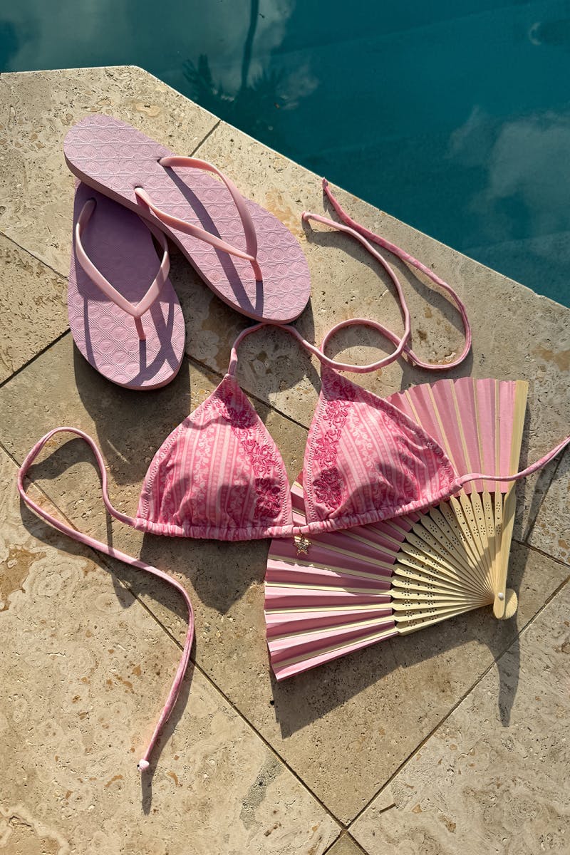 14+ coral triangle bikini top - Blue belize