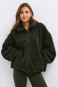 Half zip pile jacket - Falcon