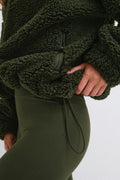 Half zip pile jacket - Falcon