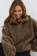 Half zip pile jacket - Falcon