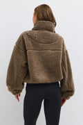 Half zip pile jacket - Falcon