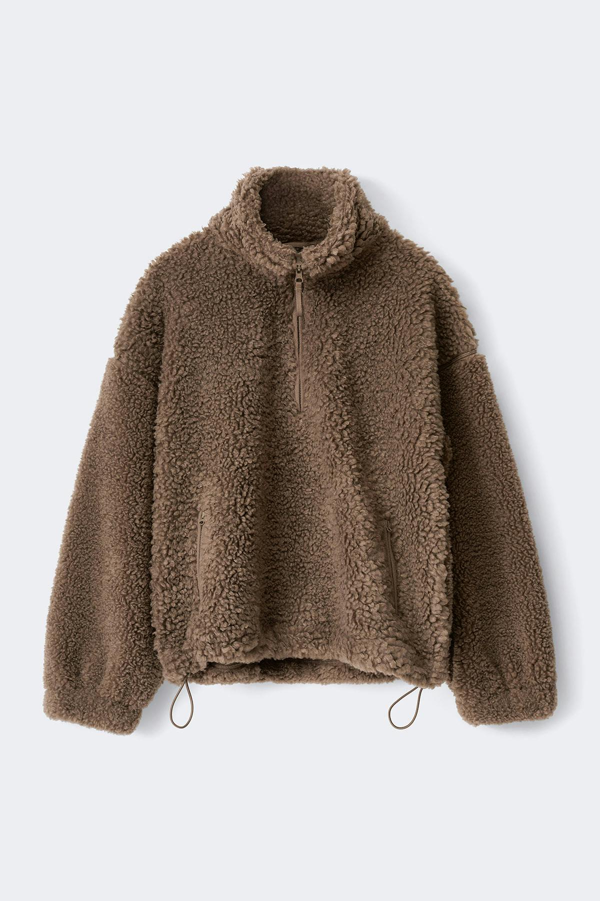 Half zip pile jacket - Falcon