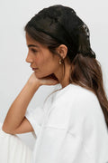 Embroidery hip scarf - Creme