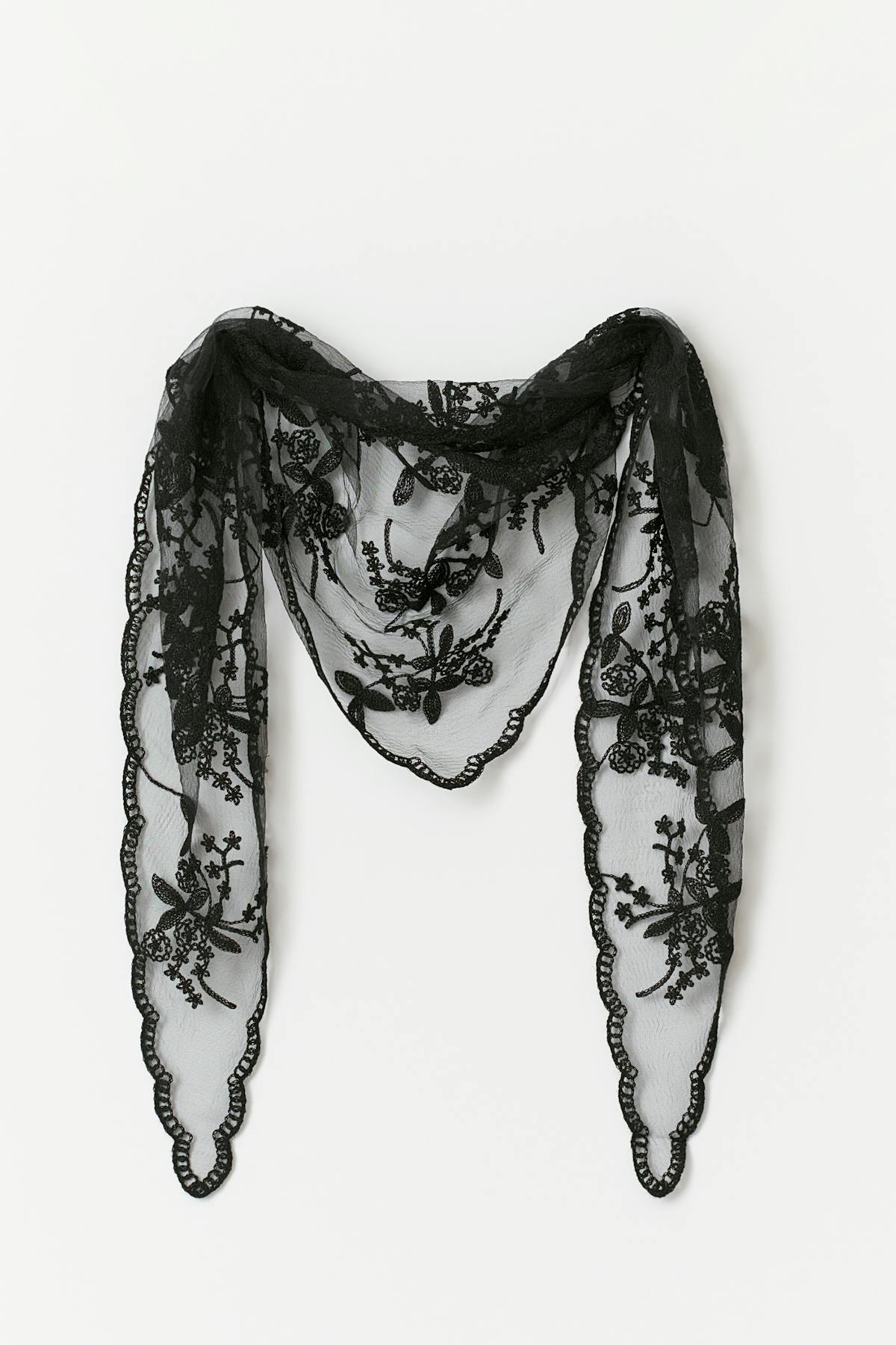 Embroidery hip scarf - Blanc cassé